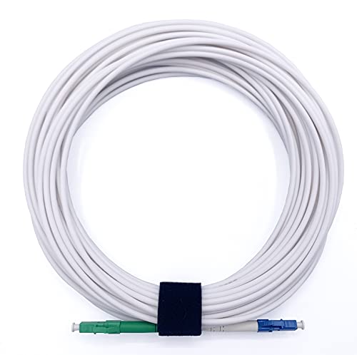 Elfcam® - Cable a Fibre Optique LC a LC/UPC Monomode Simplex, 9/125um Jarretiere Optique LSZH Blanc (20M) - Image 3