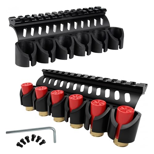 GOTICAL Side Saddle Shell Holder for Mossberg 500/590/Shockwave Series Shutguns, 6 Shells Carrier, 13 Slot Mount