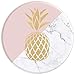 Golden Pineapple On Pink And White Marbled Design PopSockets PopGrip: Swappable Grip for Phones & Tablets PopSockets Adhesive PopGrip