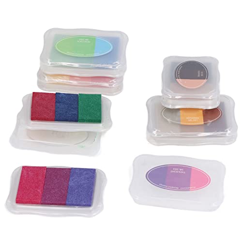 Washable Stamp Pad, Sr Gradient Soft Elastic Sponge 3 Colors Easy To Craft Ink Stamps Pads Set For Exhibition #TOP4