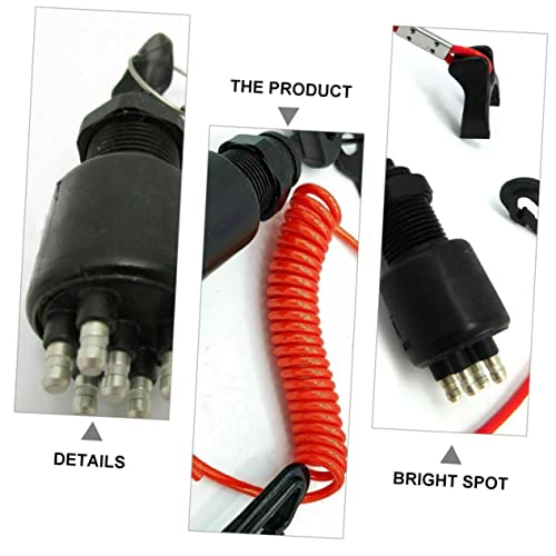 Llave de Encendido Marina con Interruptor de Arranque y Cordón de Seguridad para Barcos 6