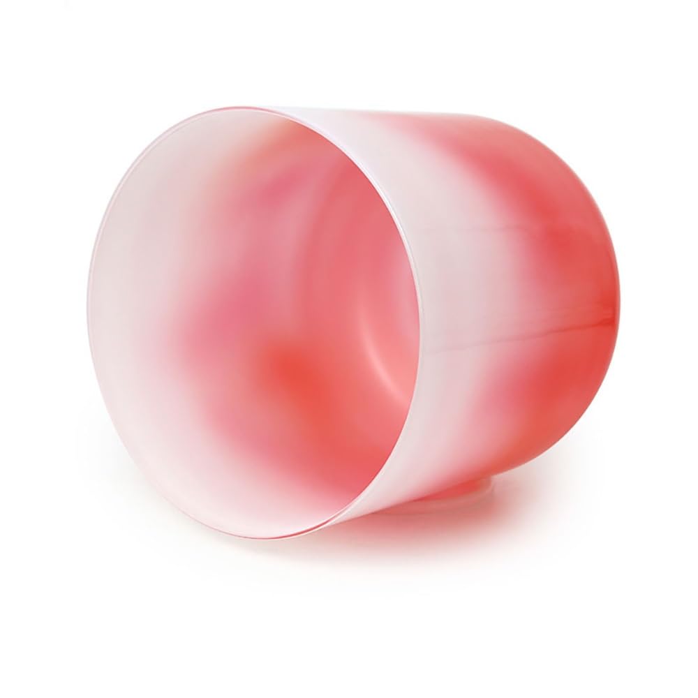 Rote Alchemistische Kristallschale, 6 Zoll, Klangschale für Chakra, Geschenk für Meditation Yoga und Klangheilung, mit gratis Acryl-Schlagzeug und O-Ringen (G Note)