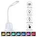Produktbild LED Nachttischlampe Dimmbar Stifthalter Schreibtischlampe mit Schwanenhals, Kinder Tischleuchte mit Touchfeld Augenschutz Leselampe für Farblicht und 3 Helligkeitsstufe, USB-Anschluss Aufladen