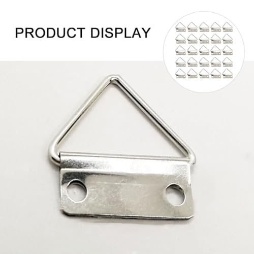 Image of UKCOCO 100Pcs Triangle Hanging Hooks for Picture Frames Mirrors Paintings Photo Frame Hangers Easy to Use Wall Mount Hardware