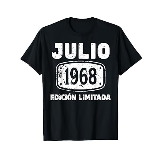 54 Años Cumpleaños Julio 1968 Hombre Mujer Julio 1968 54 Camiseta