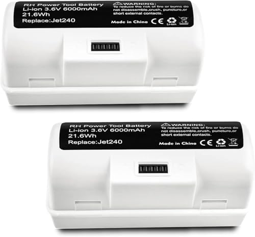Bonacell 2 Pack 3.6V 6000mAh High Capacity Lithium-ion Replacement Battery for Braava Jet 240 Floor Mopping Robots