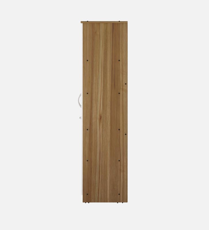 Image of Castle Multipurpose 4-Door Wardrobe | Engineered Wood | Spacious Closet Storage | Lyon Teak & White Finish | Sturdy & Durable | Easy Knock-Down Assembly