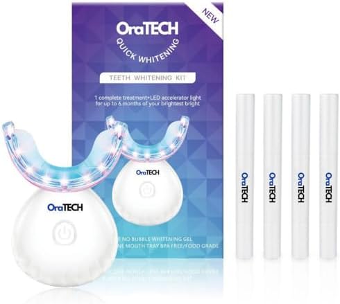 Premium Teeth Whitening Kit for Sensitive Teeth, 32X Dual Blue an...