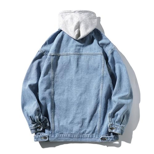 Chaqueta de mezclilla para hombre con capucha casual miniatura 5