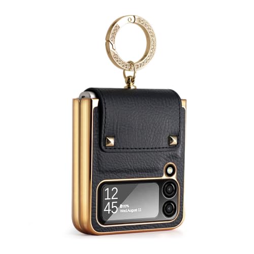 PU���U�[���t�B���K�[�����O�z���_�[�t�������h�~�X�}�z�P�[�X�ASamsung Galaxy Z Flip 7 6 5 4 3�Ή��A�S�ʑϏՌ��J�o�[�A�u���b�N�ASamsung Galaxy Z Flip 7�p