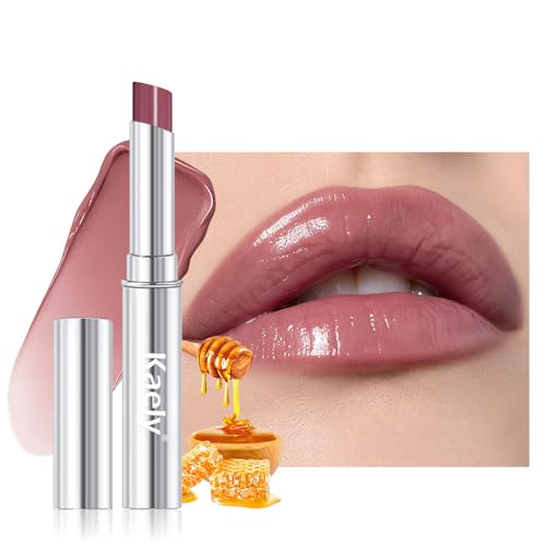 Image of evpct Mauve Honey Lipstick Moisturizing Tinted Lip Balm for Older Women | Hydrating Formula Tinted Lip Oil Stick, Sheer Lightweight Softening, Shine Glowy Lipgloss Lips Color Tint Stain, Cruelty-Free