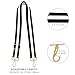 Gukeniu Wide Shoulder Strap Purse Strap Adjustable Replacement Crossbody Handbag Extender Bag Belt, Black White Stripes