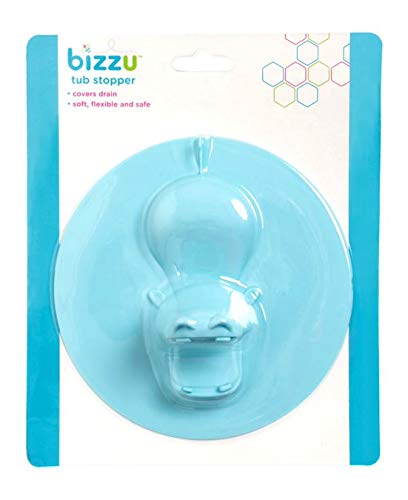Miniatura 2 de Hippo - Tapón para bañera, drenaje de silicona suave y flexible, accesorio para el baño para bebés y niños pequeños, color azul