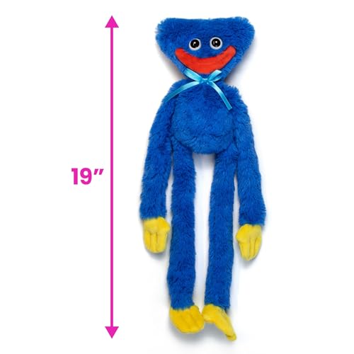Poppy Playtime Huggy Wuggy Plush Doll - Collectible Toy for All Ages (19" Smiling Huggy Wuggy)