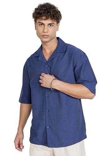 Image of Aatman Men's Half Sleeve | Casual | Box Fit | Cuban Collar Shirt