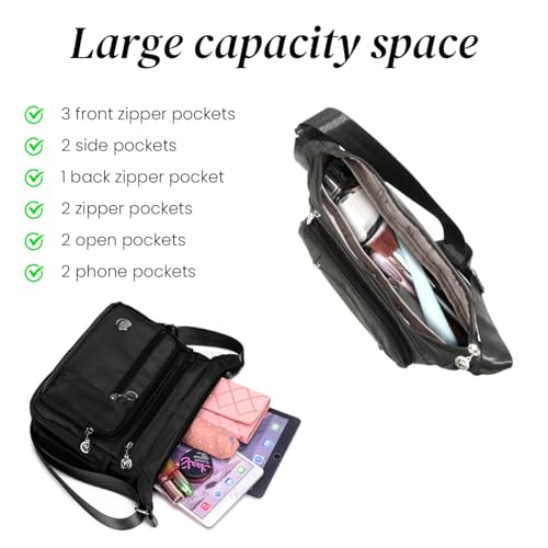 Image of PALAY Women Shoulder Handbag Roomy Multiple Pockets Bag Ladies Crossbody Purse Fashion Tote Top Handle Satchel