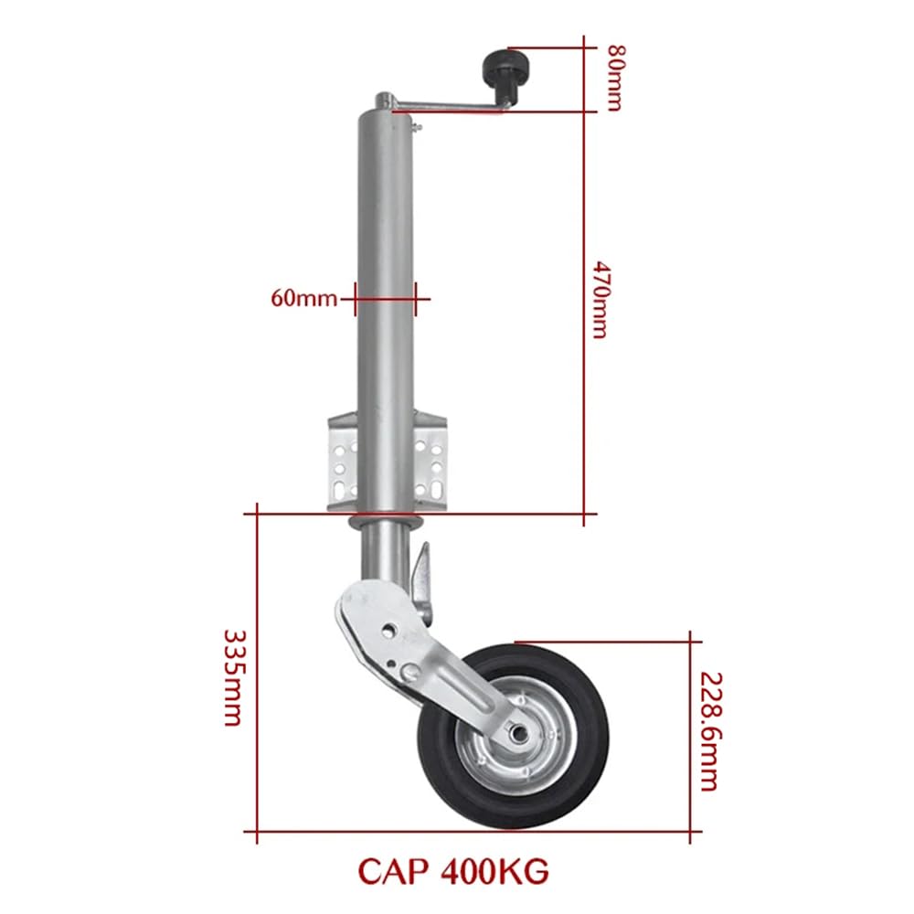 Supporti A Scorrimento Per Rimorchio Camper: Martinetti Stabilizzatori Regolabili Da 54 A 101 Cm, Coppia Da 2 Pezzi, Portata 2268 Kg Ciascuno - 3