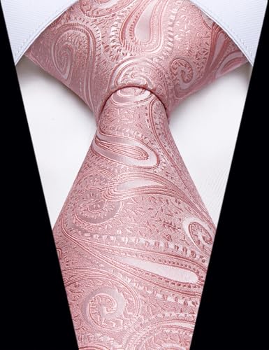 Image of YourTies Paisley Men's Necktie Woven Silk Floral Ties for Men Designer Formal Business Party Wedding