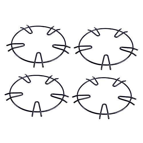 NOLITOY 4 Piezas Rejilla para Estufas de Gas de Hierro Soporte Redondo Antideslizante de Compatible con Cocinas de Gas y Natural para Ollas Pequeñas y Parrillas