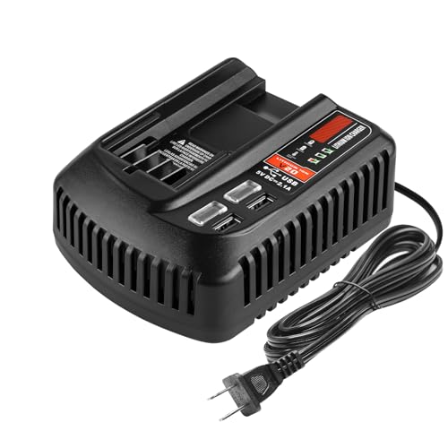 Lxljiad 20V Fast Charger Replacement for Craftsman V20 Lithium Battery Charger Compatible with Craftsman 20V CMCB204 CMCB202 CMCB205 CMCB100 CMCB101 CMCB104 Battery