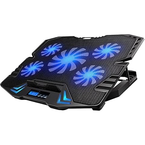 Base de refrigeración gaming Ewent EW1259 con 5 ventiladores y luz LED azul Cover