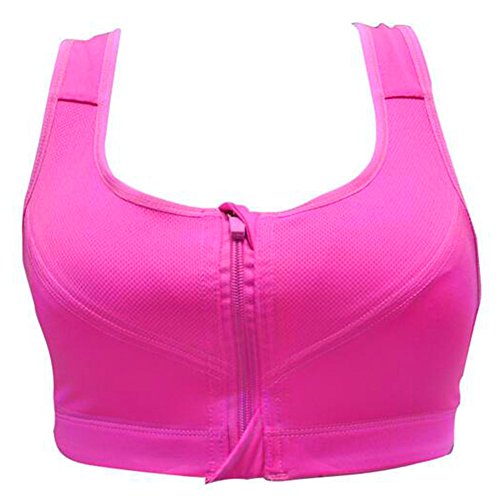 chendongdong - Sujetador deportivo - para mujer Rosa hot pink SA
