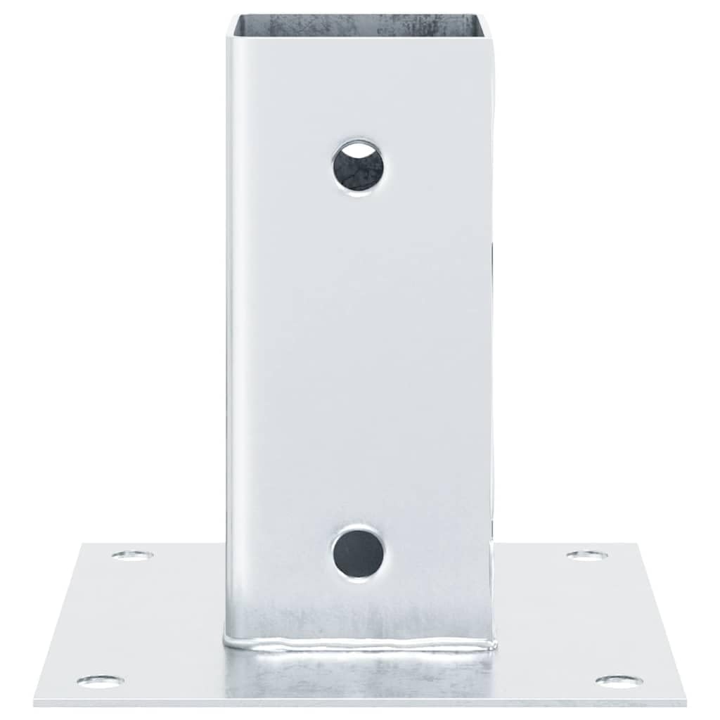 Soporte para postes cuadrado 71 x 71 mm, 12 unidades, acero galvanizado | Galvanizado en caliente, resistente a la corrosión, para hormigón y madera, escalera valla glorieta