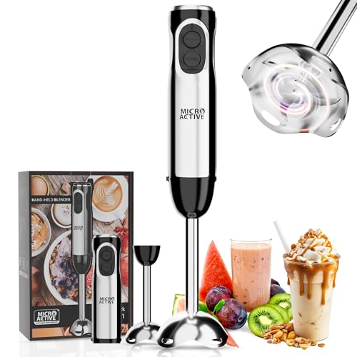 MICROACTIVE Signature Hand Blender 500 Watts | With 2 Variable Sp...