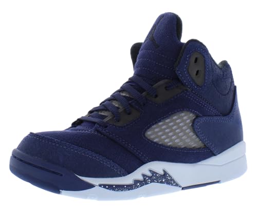 Nike Jordan 5 Retro SE PS Boys Shoes Size 1, Color: Midnight Navy/Black