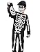 IKALI Kids Skeleton Costumes, Halloween Scary Dress Up, Skull Outfit for Carnival Party, World Book Day 3-4T White