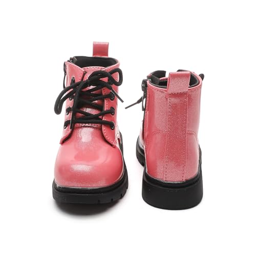 Komfyea Cute Children Boots Floral Print Girl Lace Up Boots （Toddler/Little Kids4