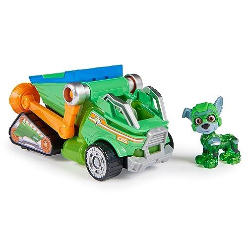Patrulha canina - a super película - figuras de ação e carros de brincar a PATRULLA CANINA - figura Rocky patrulha canina e camião de reciclagem - luzes e sons - 6067508 - brinquedos crianças 3 anos +