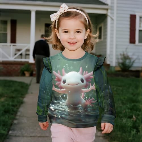 Guinea Pig Toddler Sweatshirt Girls Long Sleeve Ruffle Pullover 1-8 T Tops4