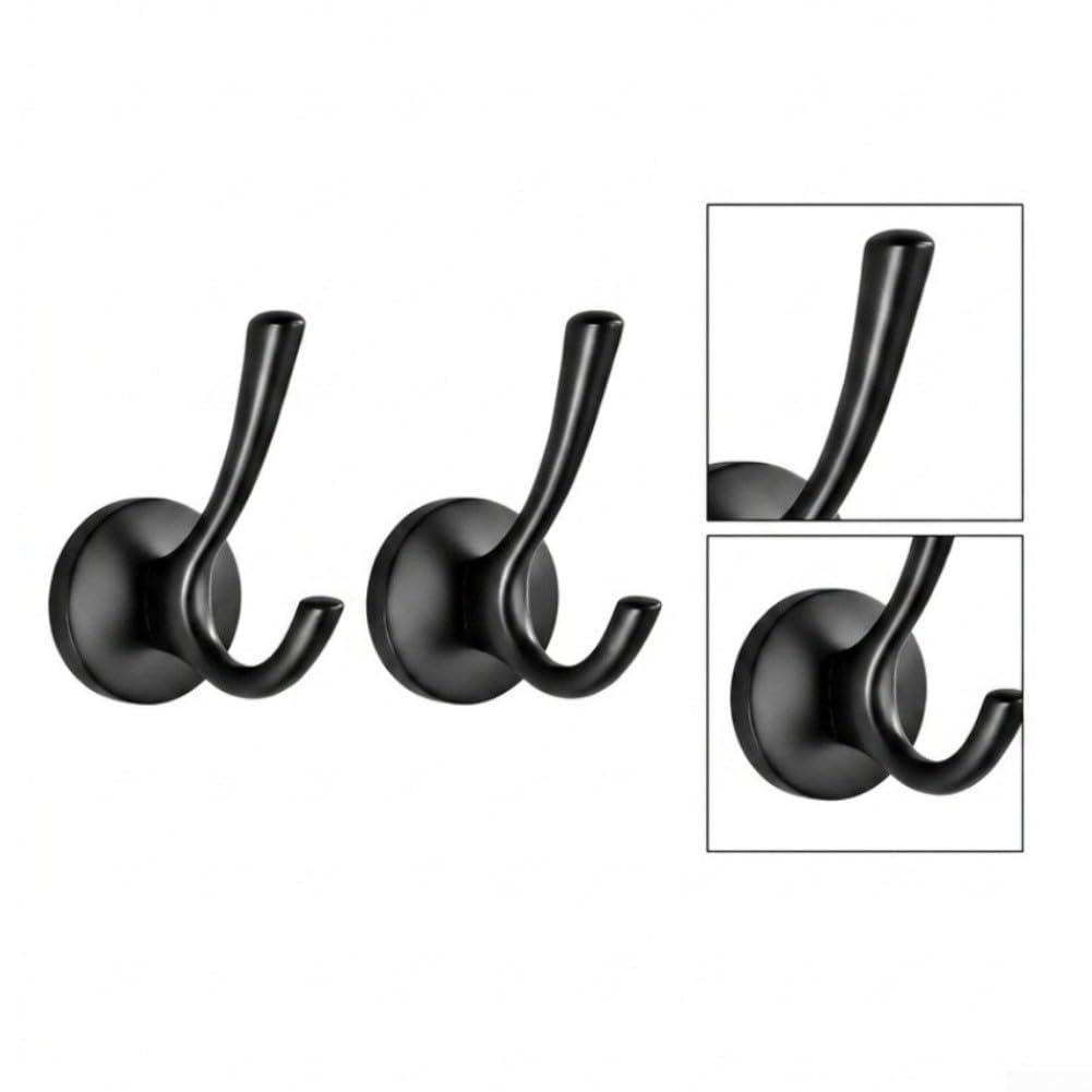 Ganchos Toalla Baño Aleación Zinc 40lbs Negro