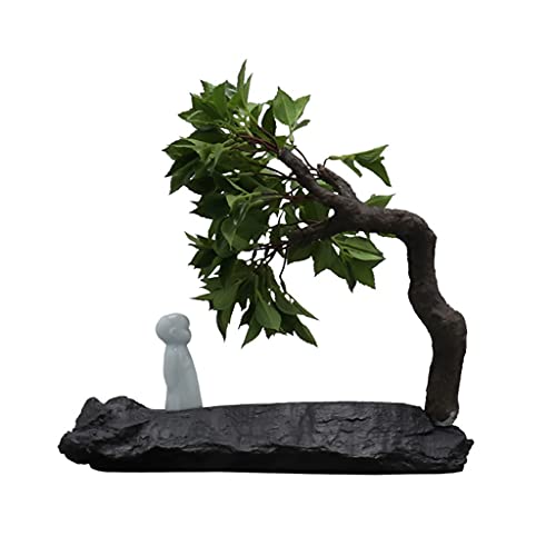 Artificiales en macetas de la casa Creative Simulation Pine Cerámica Figura Crafts Zen Artificial Plantas Verdes Decoraciones Sala de estar Estudio Gabinete de vino Decoración de decoración suave Deco