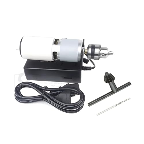 Toplionace Set Mini Trapano da Banco 80W Foratura Fai da Te Taglio Rettifica Trapano Elettrico ad Alta Velocità a Coppia Elevata DC 12-24V 775 Motore 7000-15000 Giri/min (B12 1.5-10mm)