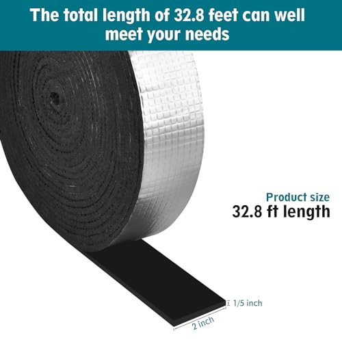 Water Pipe Insulation 3 Roll Pipe Insulation Tape 30 Ft Long 1/8 In Thick Self Insulated Tape