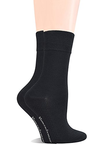 Yomandamor 5 Pairs Womens Bamboo Massaging Dress Socks with Seamless Toe