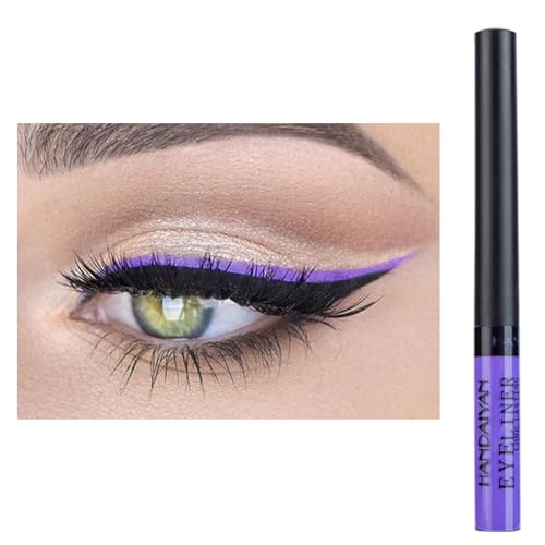 Eyeliner Impermeable UV Glow Neón, Juego de Eyeliner Líquido Mate, Eyeliner Brillante Que Se Limpia, De Larga Duración, Alta Reproducción de Color, Juego de Maquillaje de Halloween Regalo Para Mujeres
