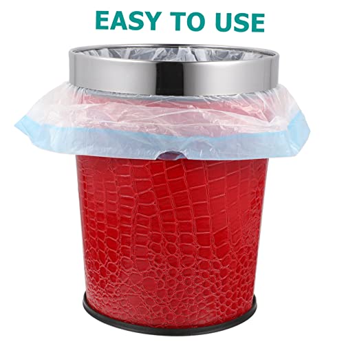 Caneca de basura rectangular sin tapa rojo para baño y cocina miniatura 2