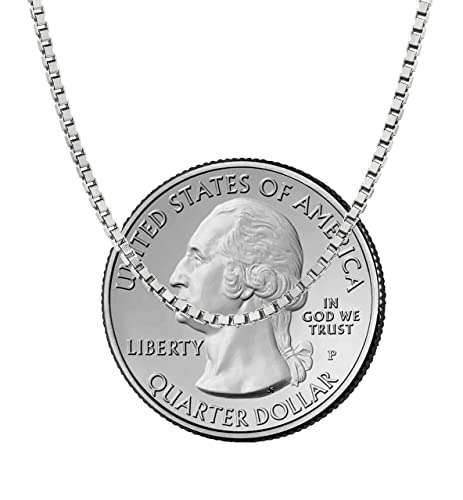 Savlano 925 Sterling Silver Solid 1.3MM Box Chain Necklace For Women & Men - Made in Italy Comes With a Gift Box3