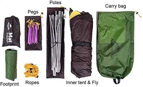 Naturehike Cloud Peak 4 Season Backpacking Tent for 2-3 Person Hiking Camping Outdoor (Forest Green 20D) - Image 6