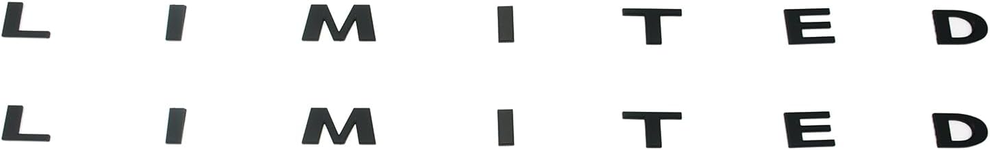 2Pc Limited Emblem 3D Letter Badge Sticker Rear Bedside Nameplate with Double Tape (Chrome)