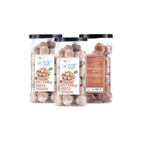 Image of Fuzion Foodz Imli Ka Boota Imli Candy - (135g Each X Pack of 3) Khatti Meethi Imli ki Goli Laddu Digestive Tamarind Twist Candy Balls, 405grams