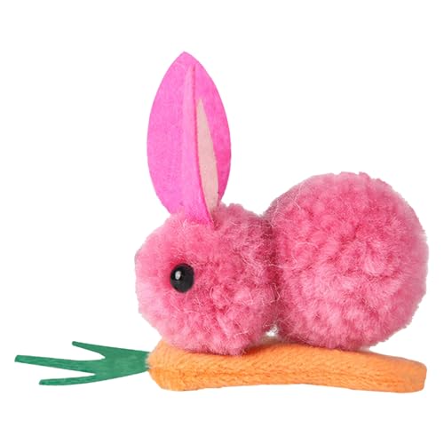 かわいいウサギのヘアクリップ、髪用ウサギのクリップ | ビスタイースター用バニーキャロットヘアクリップ | かわいいぬいぐるみバニーヘアクリップ弾性ぬいぐるみ動物バニーヘアアクセサリー女性女の子用