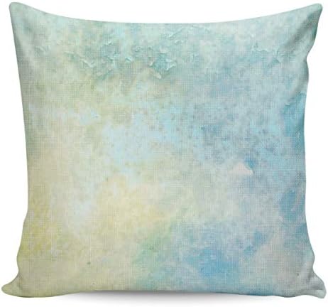 Womenfoucus Soft Square Throw Pillowcase Covers, 18x18in Modern Decorative Cotton Linen Throw Pillows Cushion Cover for Bedroom Sofa Living Room Store - Blue Marble Texture