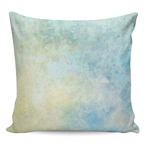 Womenfoucus Soft Square Throw Pillowcase Covers, 18X18In Modern Decorative Cotton Linen Throw Pillows Cushion Cover For Bedroom Sofa Living Room Store - Blue Marble Texture #TOP30
