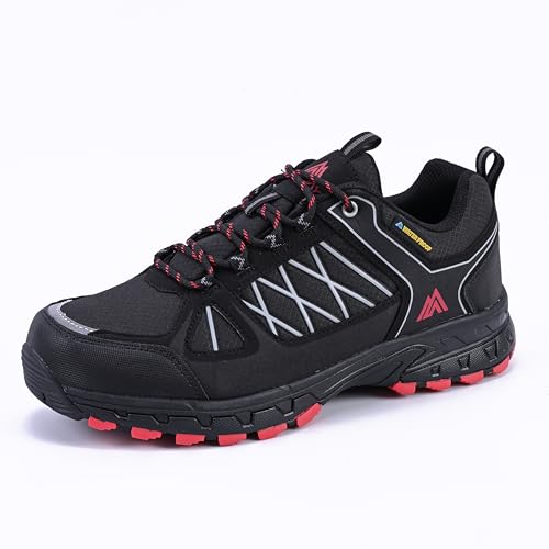 Image of Queday Mens Waterproof Lightweight Hiking Shoes | Breathable, Anti-slip Rubber outsole, Cushioned EVA midsoles, Ideal for daily trail, camping, and climbing