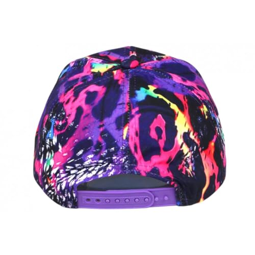 Casquette enfant léopard rose jaune NY protège du soleil 7-11 ans