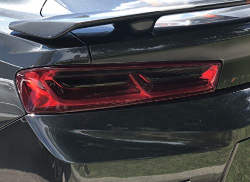 Precut Vinyl Tint Cover For 2016-2018 Chevrolet Camaro Taillights (20% Dark Smoke) #TOP2